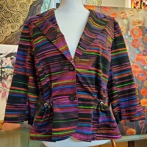 Vintage Erin London rainbow cinched waist blazer